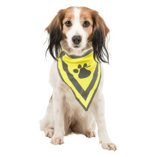 TRIXIE шейный платочек для собак, светоотражающий желтый, XS-S:22-28 cм