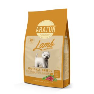 ARATON сухой корм для взрослых собак всех пород, с бараниной 15кг