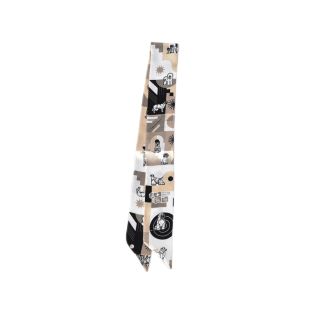 WORLD DOG SHOW шейная косынка с орнаментами, кремового цвета, 89x5 cм