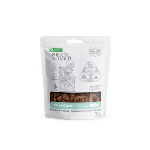 NATURE'S PROTECTION SUPERIOR CARE söödalisand – maius kodulindudega toetab suuhügieeni täiskasvanud kassidele, 75 g