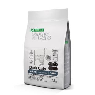 NATURE'S PROTECTION SUPERIOR CARE Dark Cats Grain Free Herring Adult All Breeds, teraviljavaba kuivtoit heeringaga tumeda karvaga kõigile täiskasvanud kassidele 1,5 kg