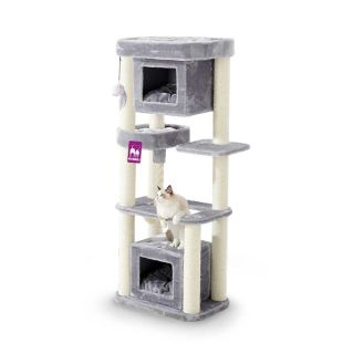 PETREBELS Когтеточка Villa 150, 60x40x150 cм, серая