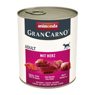 ANIMONDA GRANCARNO консервированный корм для взрослых собак, с сердечками 800 г