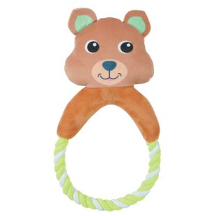 ZOLUX игрушка для домашних животных квокка с веревкой, плюшевая, с пищалкой, 13x5x26,5 cм
