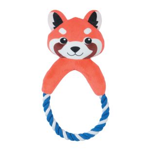 ZOLUX игрушка для домашних животных, панда с веревкой, плюшевая, с пищалкой, 12,5x5x25,5 cм
