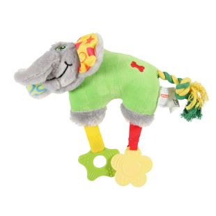 ZOLUX игрушка для домашних животных, плюшевая с пищалкой, зеленого цвета, 27,5x8x20 cм