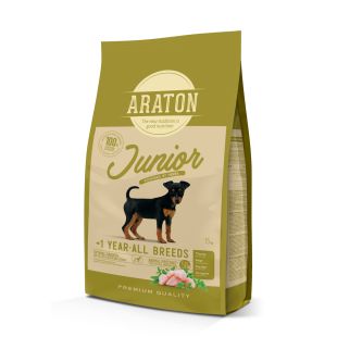ARATON kuivtoit linnulihaga igat tõugu noortele koertele 15 kg