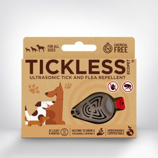 TICKLESS Eco Pet ультразвуковой кулон для домашних животных, защищающий от клещей и блох коричневый