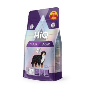 HIQ kuivtoit täiskasvanud suurt tõugu koertele, kodulinnulihaga  2 kg + 800 g