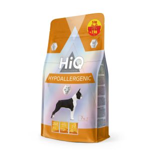 HIQ kuivtoit kõiki tõugu tundliku seedetraktiga täiskasvanud koertele 5 kg + 2 kg