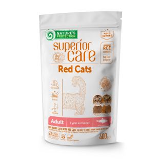 NATURE'S PROTECTION SUPERIOR CARE Red Cats Grain Free Herring Adult All Breeds, беззерновой сухой корм с сельдью для кошек всех пород с рыжим окрасом шерсти 400 г