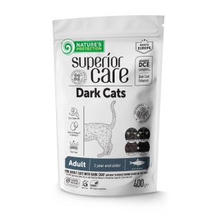 NATURE'S PROTECTION SUPERIOR CARE беззерновой сухой корм с сельдью для кошек всех пород с темным окрасом шерсти 400 г