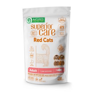 NATURE'S PROTECTION SUPERIOR CARE teraviljavaba kuivtoit heeringaga punase karvastikuga kõigile täiskasvanud kassidele 400 g
