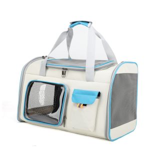 PAW COUTURE Looma kandmiskott 34x51x30 cm, valge/sinine