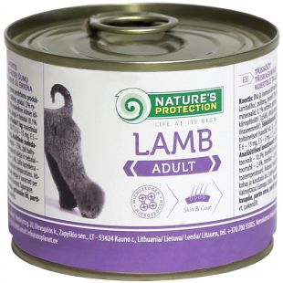 NATURE'S PROTECTION Adult Lamb Konservid täiskasvanud koertele 200 g