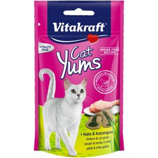 VITAKRAFT Cat Yums лакомство для кошек с курицей и кошачьей травой 40 г