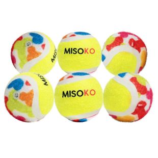 MISOKO Koera mänguasi, kont, heliga, 4,5 cm, 6 tk kollane