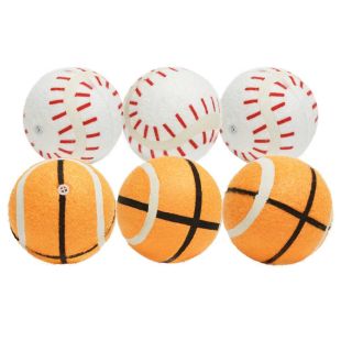 MISOKO Koera mänguasi, tennisepallid, heliga, 6 cm, 6 tk pallid, heliga, 6 tk, 6 cm