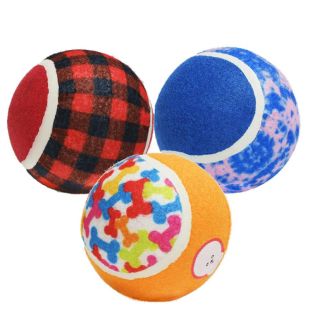 MISOKO Koera mänguasi, tennisepallid, 10 cm, 3 tk tennisepallid, 3 tk, 10 cm, värviline