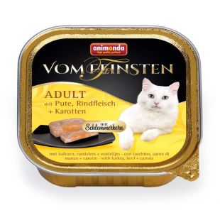 ANIMONDA Vom feinsten schlemmerkern консервированный корм для взрослых кошек, с индейкой, говядиной и морковью 100 г