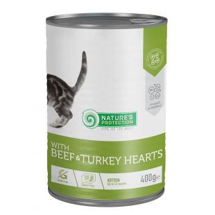 NATURE'S PROTECTION Kitten with Beef & Turkey Hearts консервы для котят 400 г