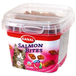 SANAL Salmon Bites cup пищевая добавка для кошек 75 г