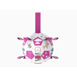 MISOKO игрушка для собак надувной мяч, в форме мяча для футбола, розовый, 15 cм