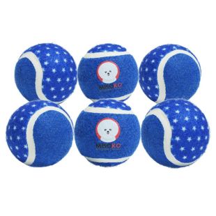 MISOKO Koera mänguasi, tennisepallid, 6 cm, 6 tk tumesinine