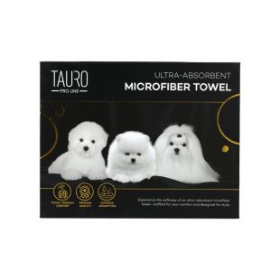 TAURO PRO LINE полотенце из микрофибры, высоковпитывающее, 80x160 cm с Мальтезе и Бишоном-фризе
