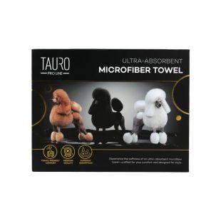 TAURO PRO LINE полотенце из микрофибры, высоковпитывающее, 80x160 cm с пуделями