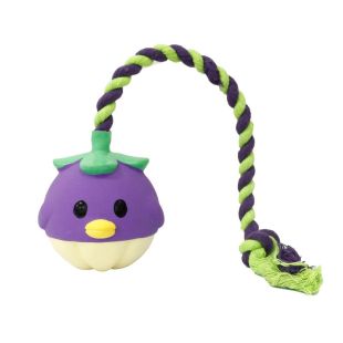 MISOKO игрушка для питомцев, фрукт с веревкой, латекс, 40 cм фиолетовая