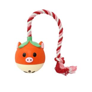 MISOKO игрушка для питомцев, фрукт с веревкой, латекс, 40 cм красный
