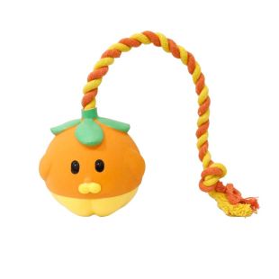 MISOKO Lemmiklooma mänguasi,  puuvili nööriga, lateks, 40 cm oranž