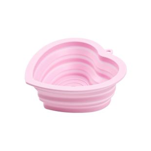 PET ADVANCE lemmiklooma kauss, südamekujuline, silikoon, 12,7x12,6x0,5 cm roosa