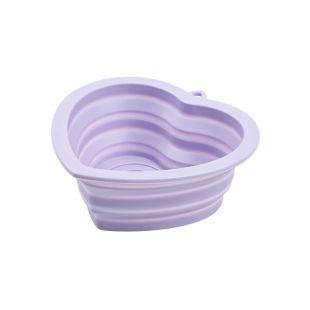 PET ADVANCE миска для домашних питомцев, в форме сердца, силиконовая, , 12,7x12,6x0,5 cм фиолетовая