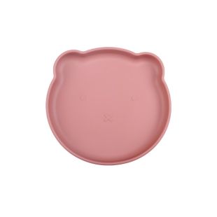 PET ADVANCE lemmiklooma taldrik, karu pea kujuline, silikoon, 17,5x16,5x3,5 cm punane
