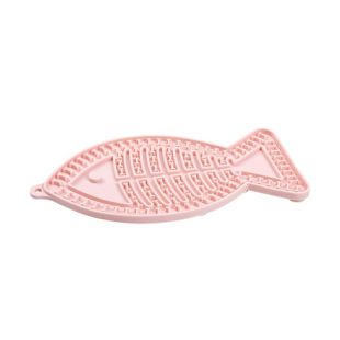 PET ADVANCE lemmiklooma kauss aeglaseks söömiseks, kalakujuline, silikoon, 20x10x0,5 cm roosa