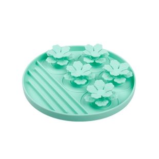PET ADVANCE lemmiklooma kauss aeglaseks söömiseks, kahekihiline, silikoon, 19,4x19,4x2 cm roheline