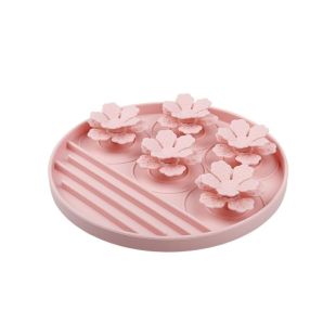 PET ADVANCE lemmiklooma kauss aeglaseks söömiseks, kahekihiline, silikoon, 19,4x19,4x2 cm roosa