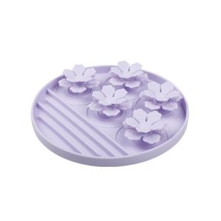 PET ADVANCE lemmiklooma kauss aeglaseks söömiseks, kahekihiline, silikoon, 19,4x19,4x2 cm lilla