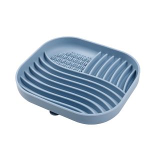 PET ADVANCE lemmiklooma kauss aeglaseks söömiseks, silikoon, 21x18x3 cm sinine