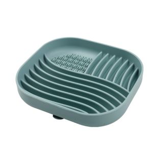 PET ADVANCE lemmiklooma kauss aeglaseks söömiseks, silikoon, 21x18x3 cm roheline