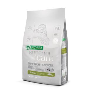 NATURE'S PROTECTION SUPERIOR CARE teraviljavaba kuivtoit noortele väikestele ja üliväikestele valgekarvalistele koertele, valge kalaga 10 kg x 2
