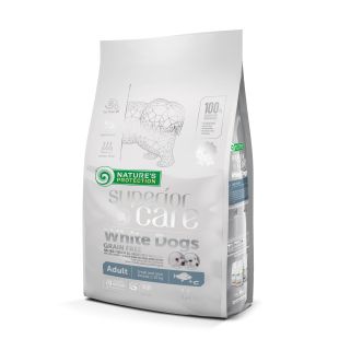 NATURE'S PROTECTION SUPERIOR CARE teraviljavaba kuivtoit täiskasvanud väikest ja mini-tõugu koertele, valge kalaga 1,5 kg x 4