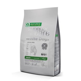 NATURE'S PROTECTION SUPERIOR CARE teraviljavaba kuivtoit väikest kasvu valge karvaga täiskasvanud koertele, putukatega  1,5 kg x 4