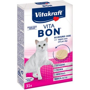 VITAKRAFT Vita-Bon Cat Multi-Vitamin кормовая добавка для кошек 31 таблетки