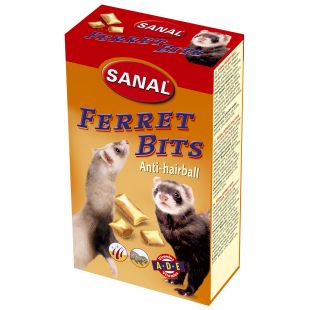 SANAL ferrets bits anti-hairball пищевая добавка для выведения шерсти из желудка для хорьков 75 г