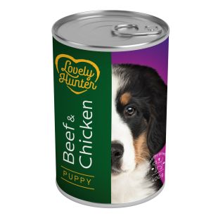 LOVELY HUNTER Täissööt noortele koertele veise- ja kanalihaga 400 g
