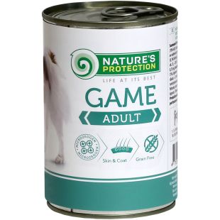 NATURE'S PROTECTION консервированный корм для взрослых собак, с дичью 400 г