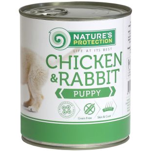NATURE'S PROTECTION Täissööt kutsikatele kanaliha ja küülikuliha 800 g